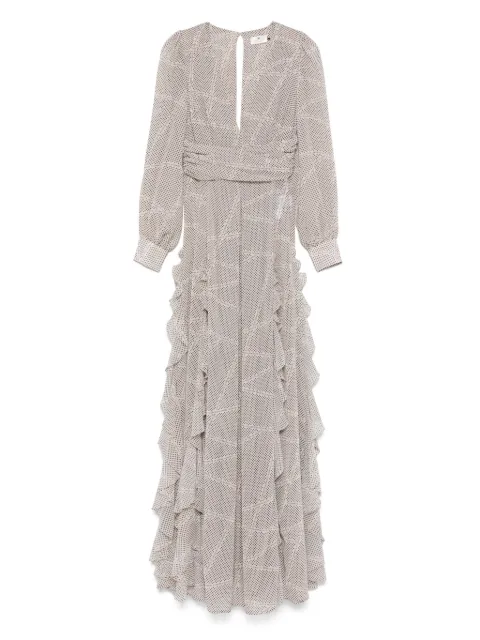 Elisabetta Franchi vestido largo con estampado de lunares