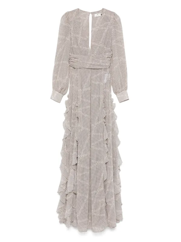 ワンピース ELISABETTA FRANCHI COTTON POPLIN DRESS WITH LOGO DETAIL Cotton poplin dress with embroideries | Elisabetta Franchi