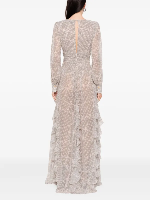 Elisabetta Franchi polka-dot Maxi Dress | Neutrals | FARFETCH