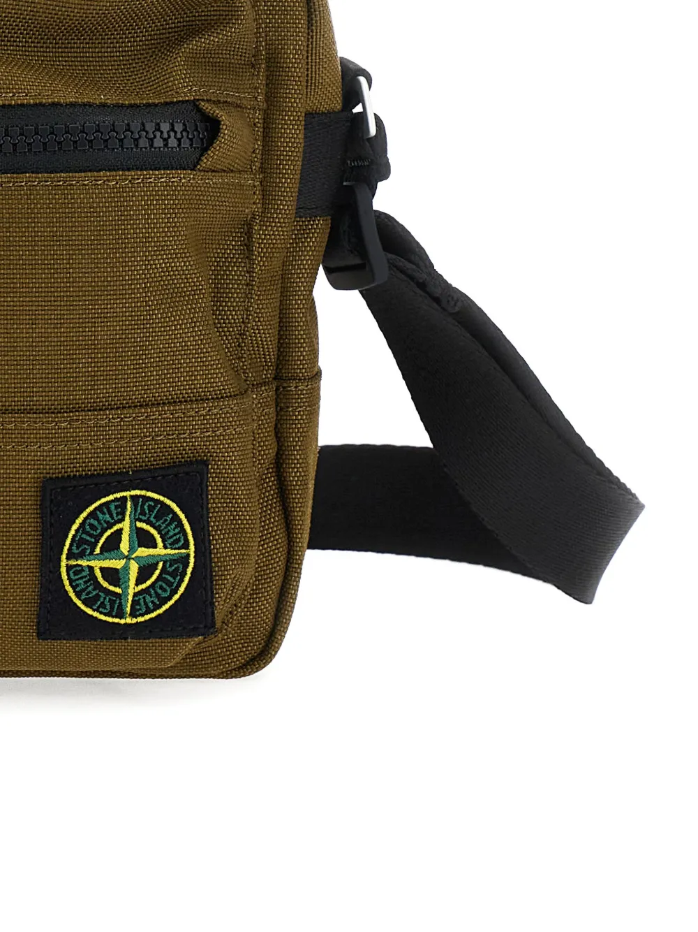 Stone Island Compass-badge Crossbody Bag In Green