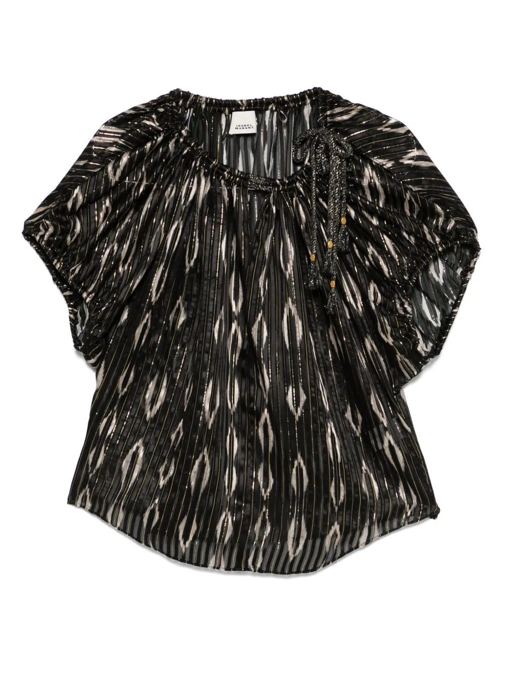ISABEL MARANT metallic-threading blouse | Black | Image 1