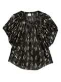 ISABEL MARANT metallic-threading blouse - Black