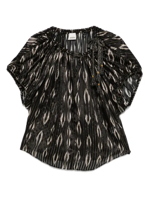 ISABEL MARANT metallic-threading blouse
