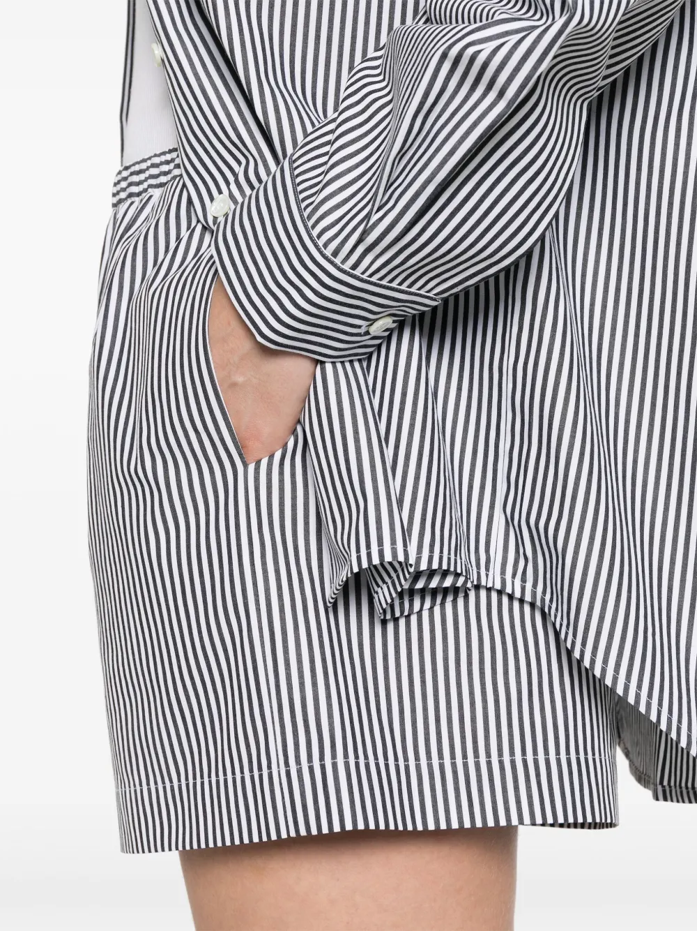 Lido Striped Shorts In Black