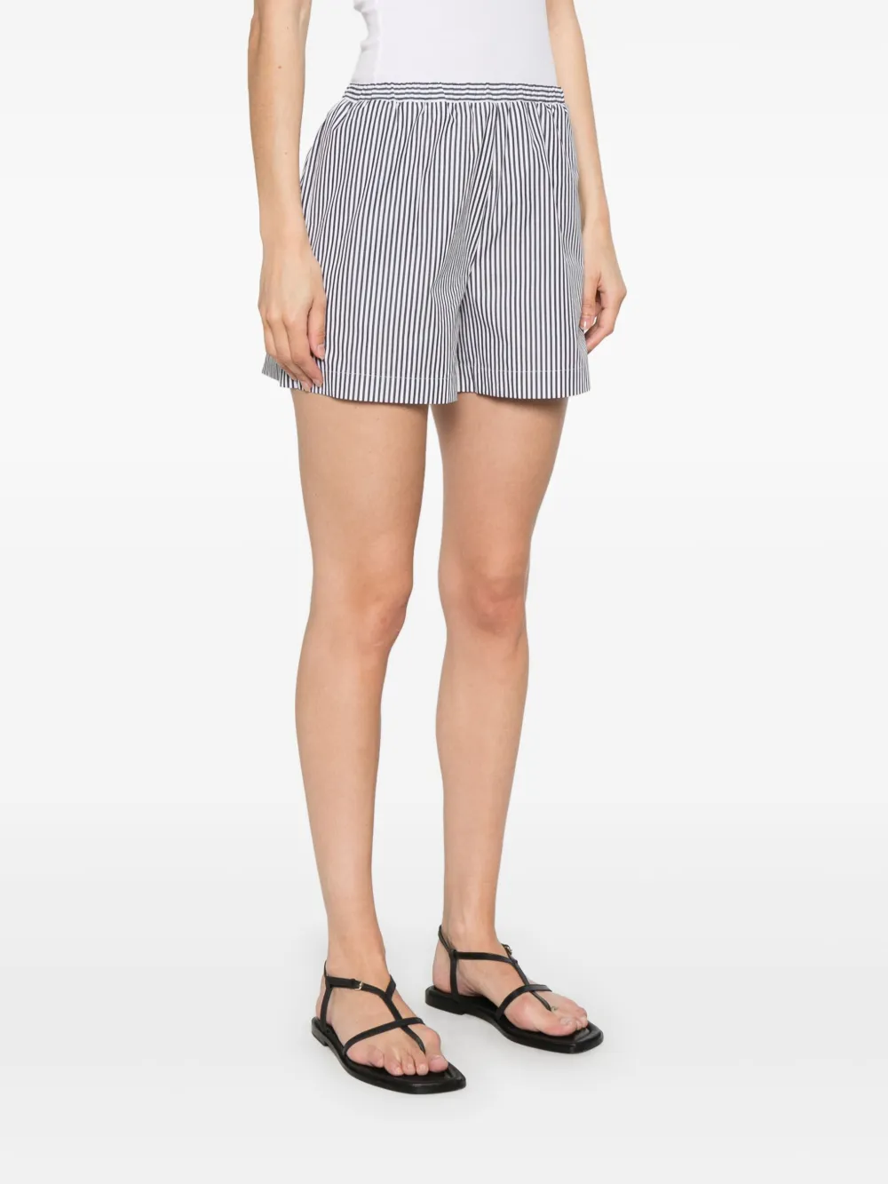Lido Striped Shorts In Black