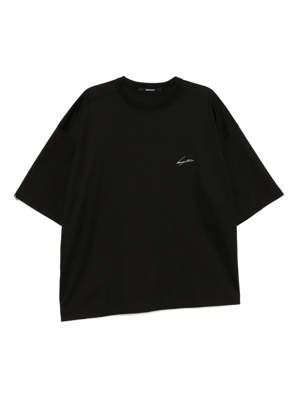 SONGZIO playera asimétrico con autógrafo | negro | Image 1