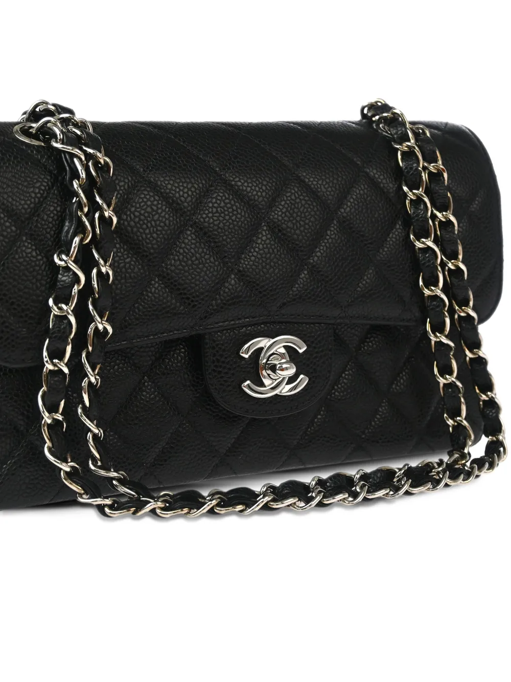 Pre-owned Chanel 2000 Medium Double Flap Shoulder Bag In Black