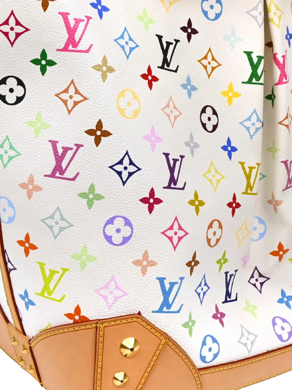 Pre-owned Louis Vuitton X Takashi Murakami 2011 Monogram Sharleen Pm Tote Bag In White