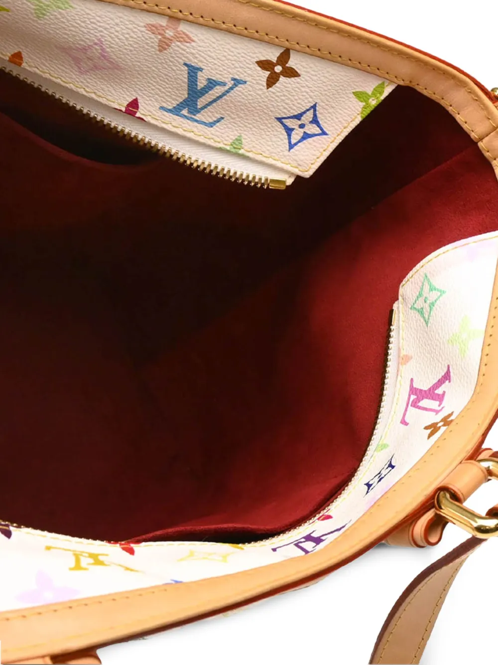 Pre-owned Louis Vuitton X Takashi Murakami 2011 Monogram Sharleen Pm Tote Bag In White