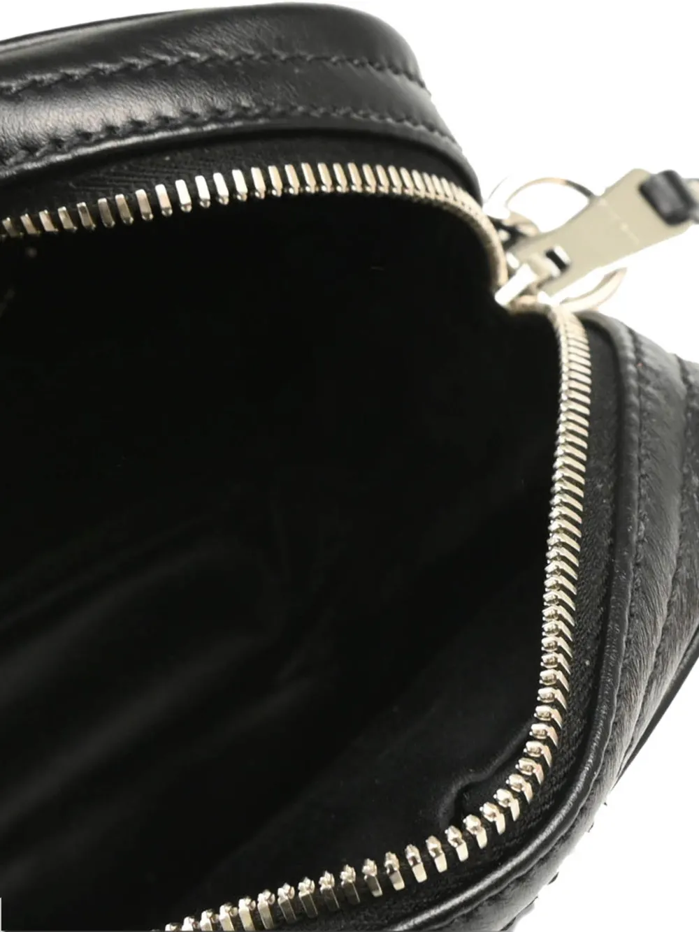 Pre-owned Miu Miu 2010s Solitaire Crystal-embellished Camera Bag In Black
