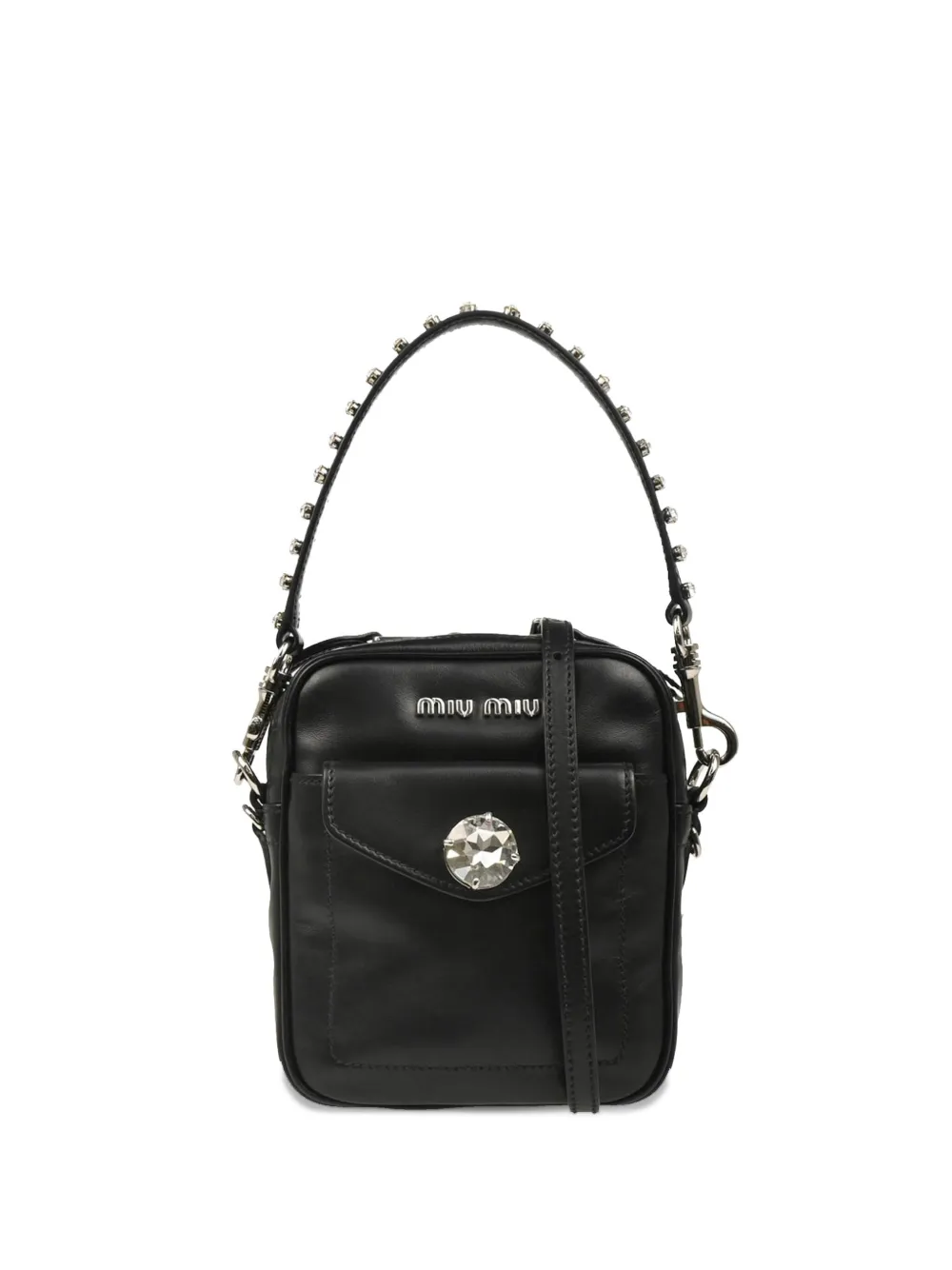 Miu Miu Pre-Owned bolsa cámara Solitaire con cristales 2010 | negro | Image 1