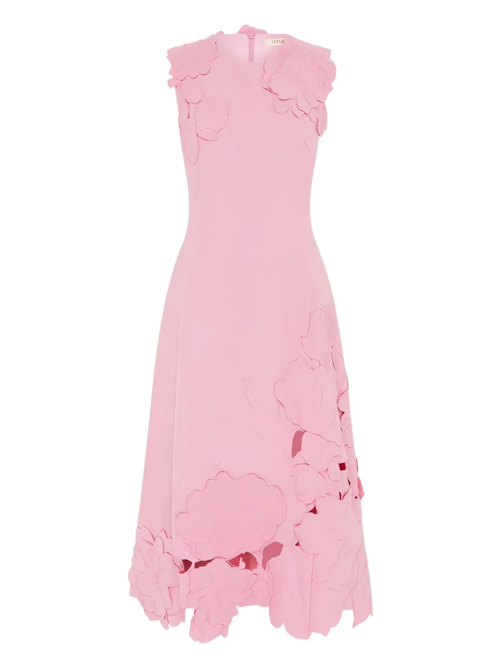 Leo Lin Cleo floral-appliquè sleeveless midi dress Roze