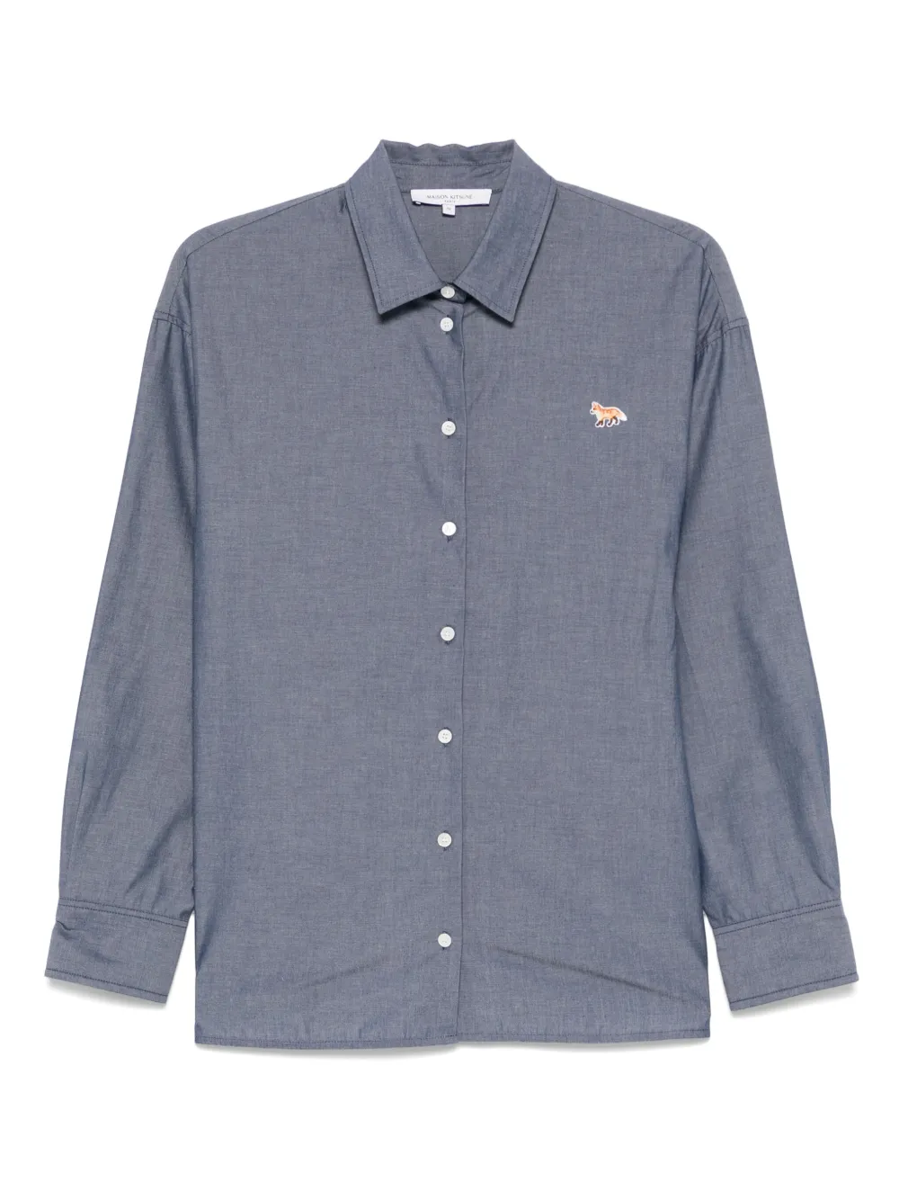 Maison Kitsuné Hemd mit Fuchs-Patch | Blau | Image 1