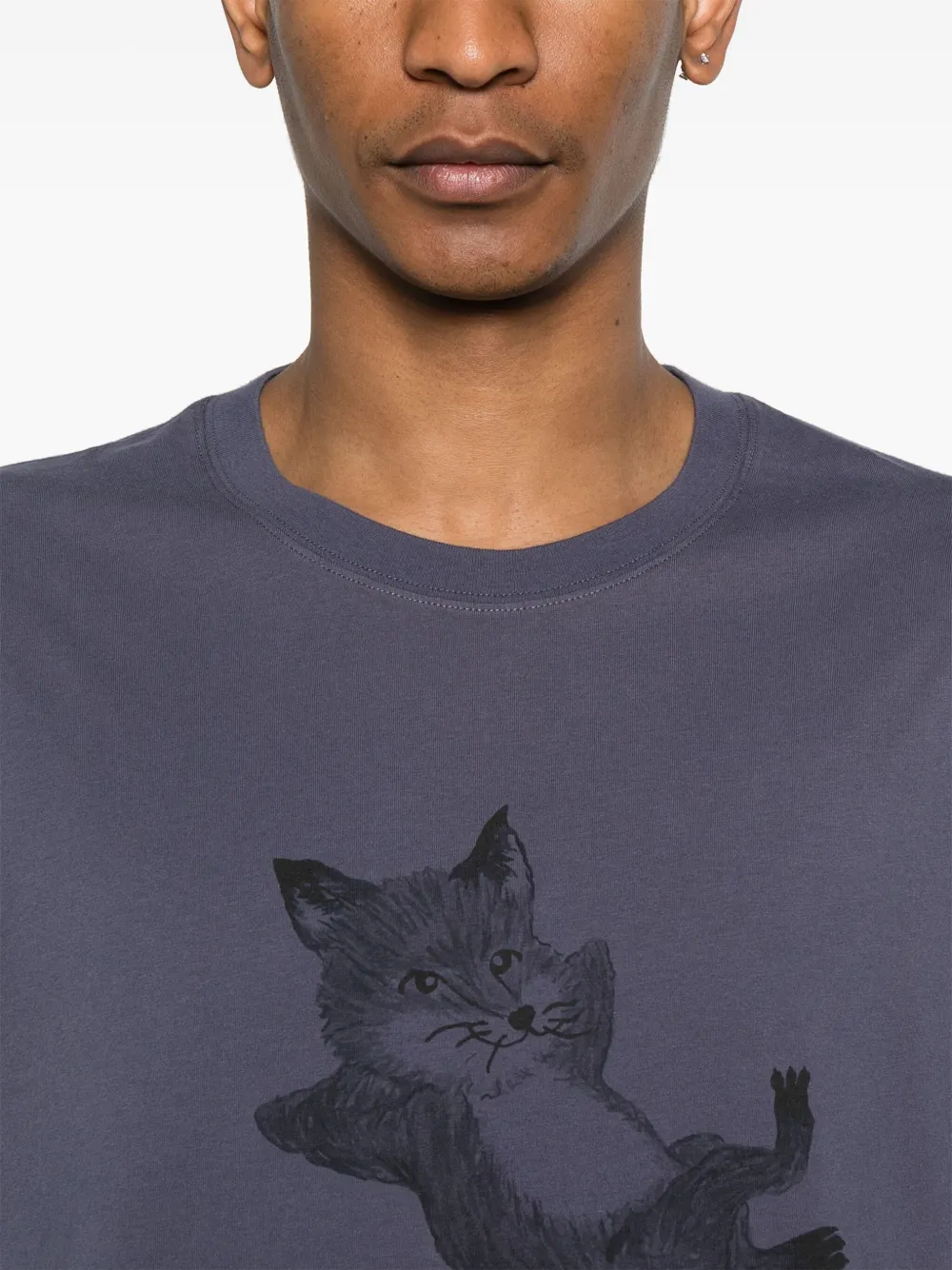 Maison Kitsuné T-shirt met Chillax-print Blauw