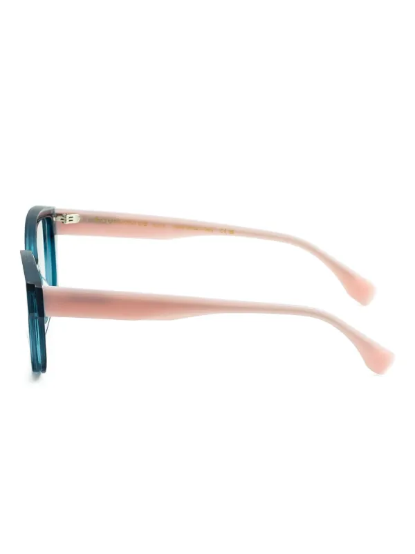 FACE & FACE ハンドメイド メガネ ブラウン・ブルー Face À Face バイ