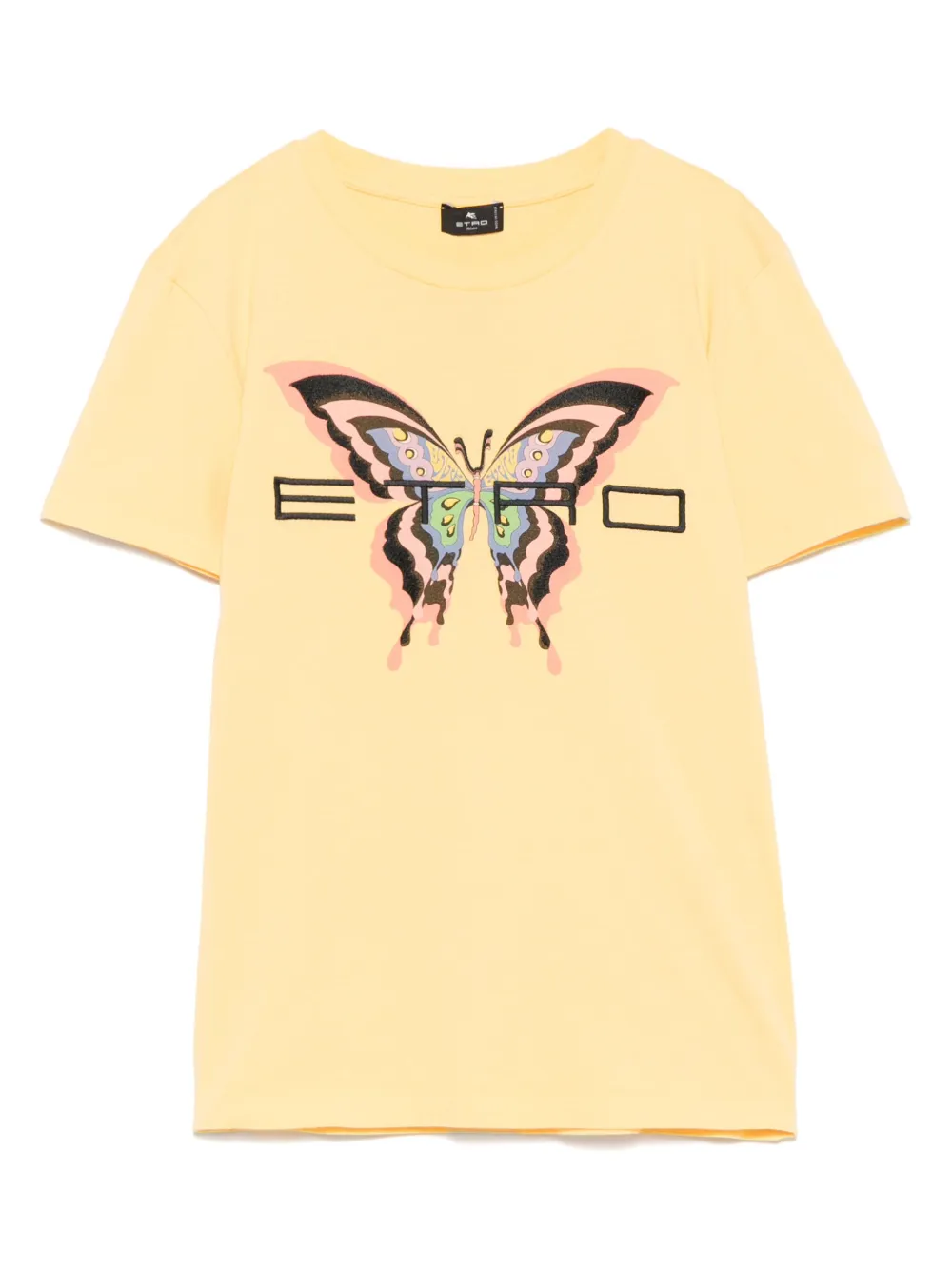 ETRO T-shirt met geborduurd logo Geel