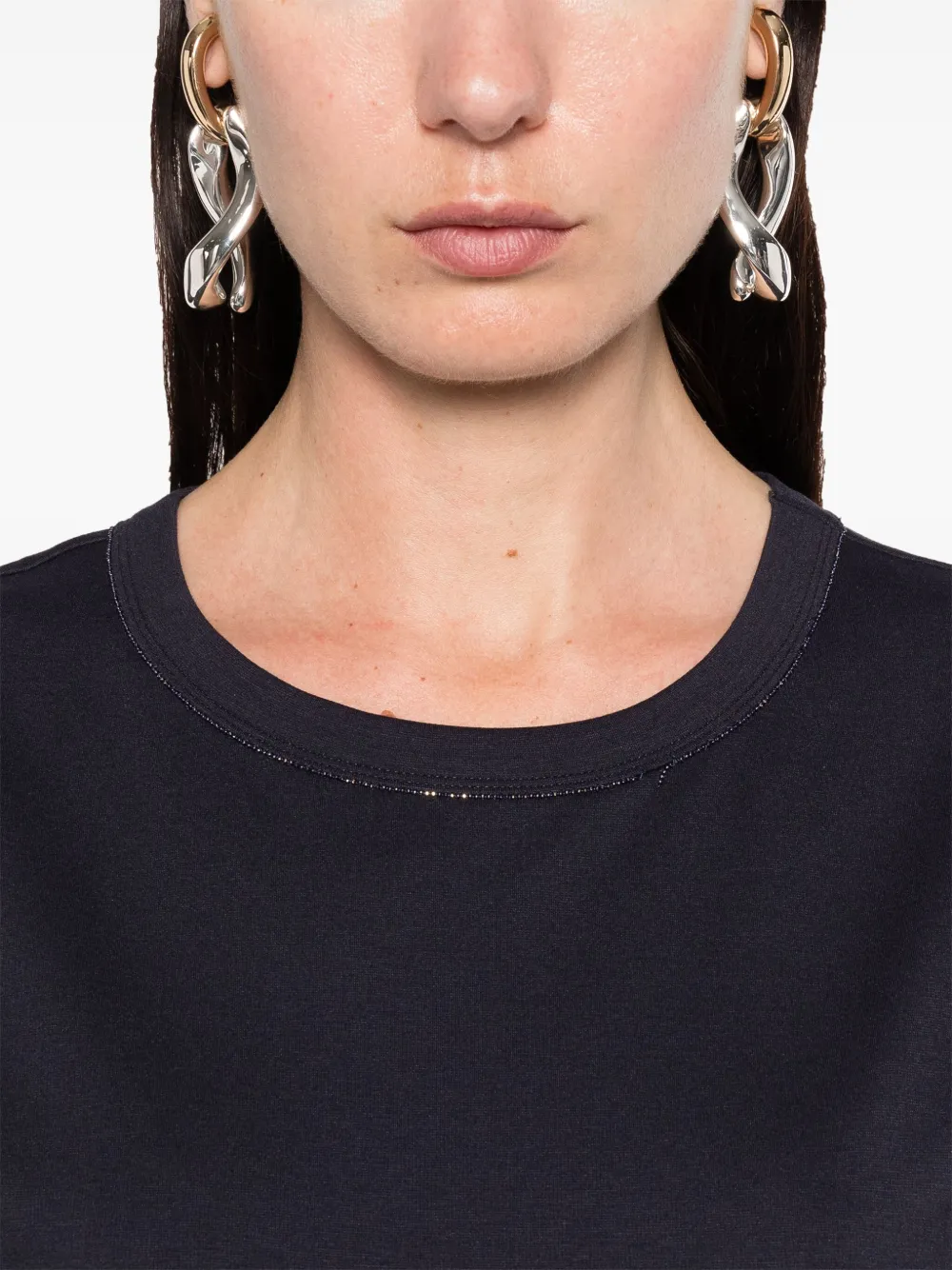 Fabiana Filippi Midi-jurk met kralendetail Blauw