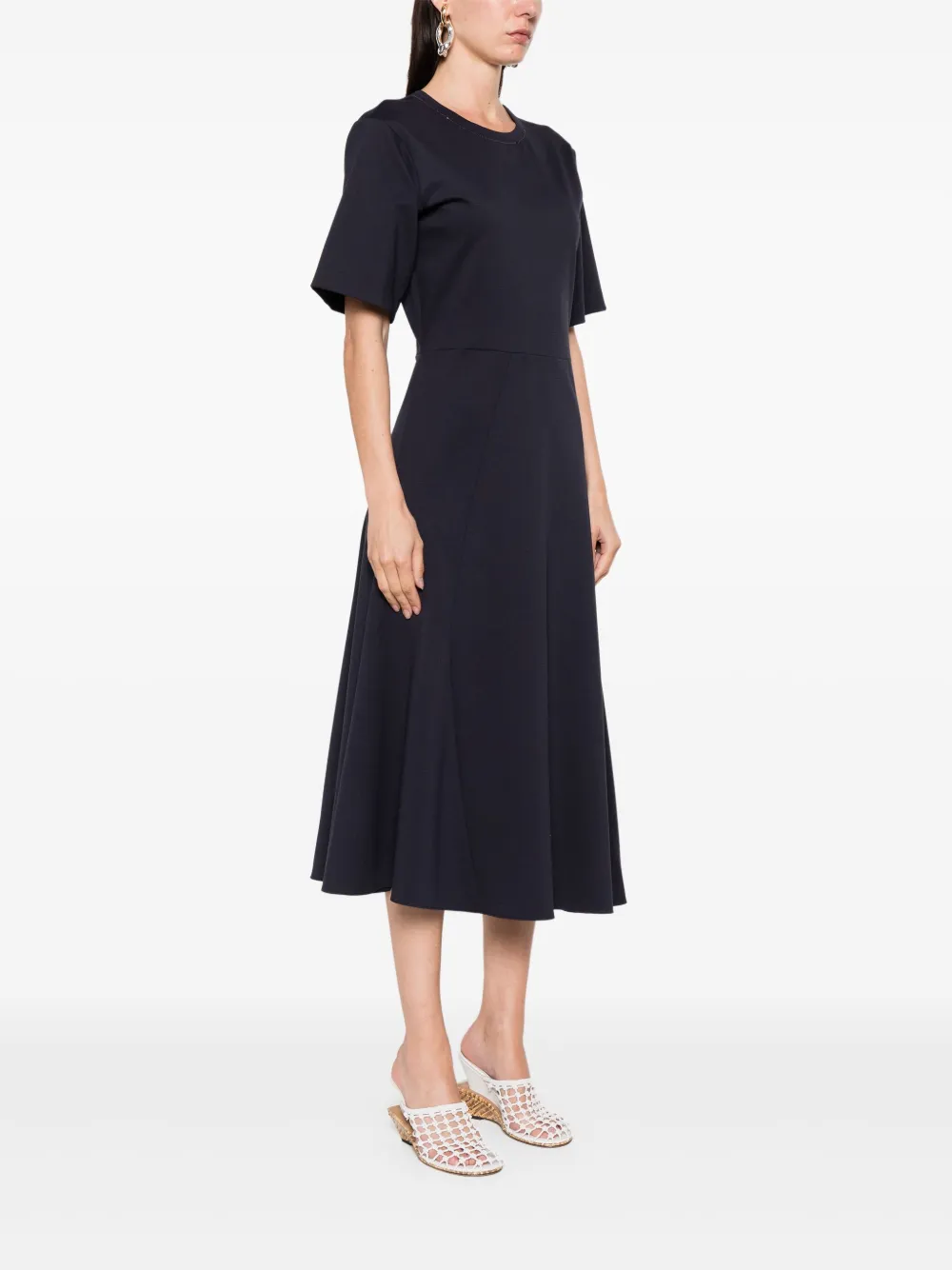 Fabiana Filippi Midi-jurk met kralendetail Blauw