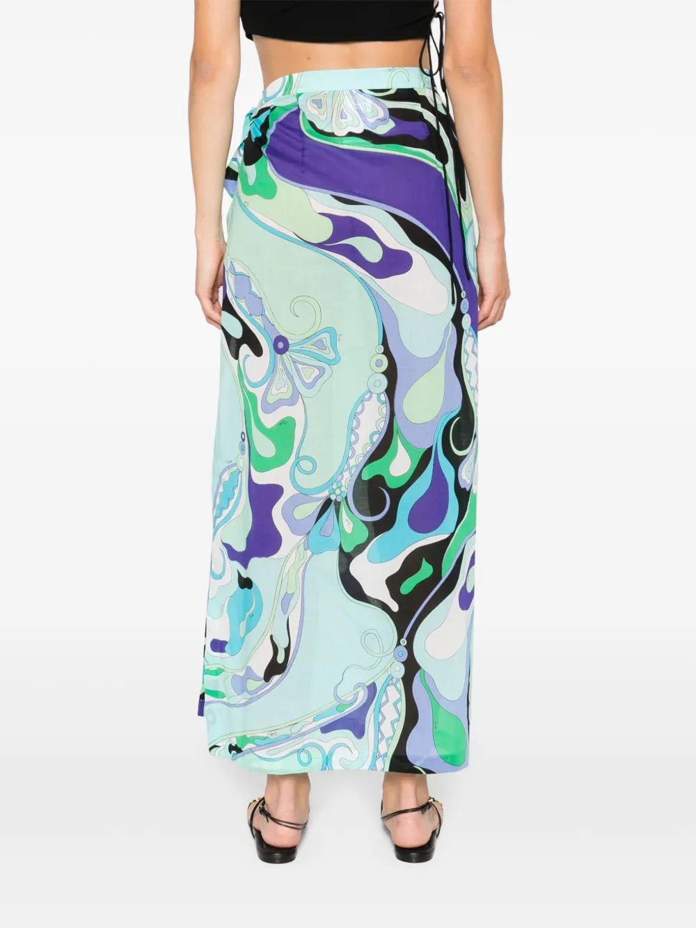 PUCCI Midi-rok met print Groen