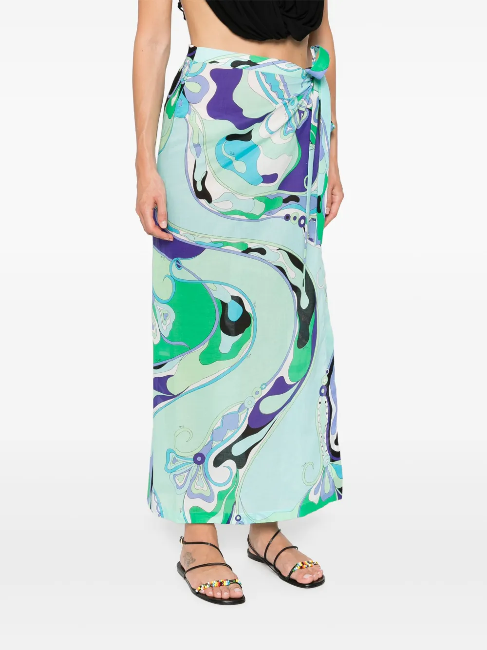 PUCCI Midi-rok met print Groen
