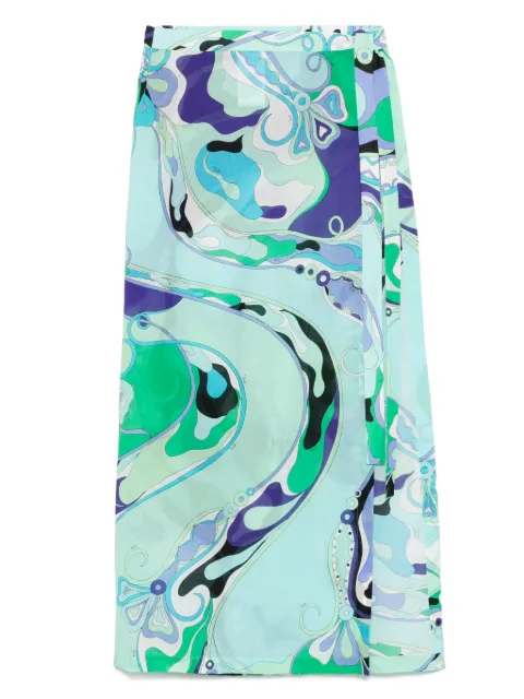 PUCCI Gonna midi con stampa