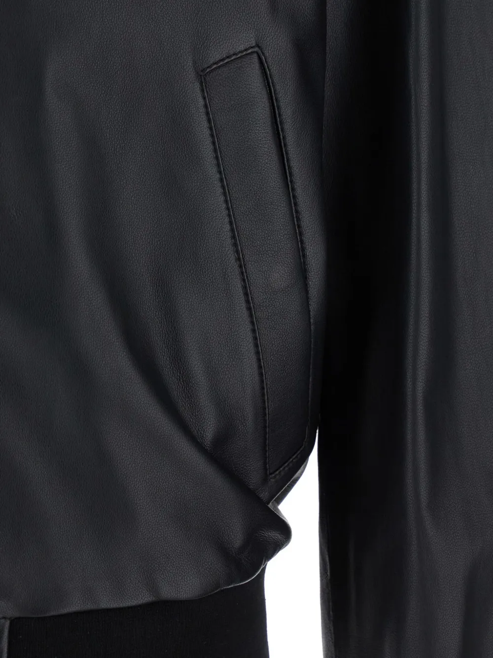 Emporio Armani Bomberjack met geribbelde afwerking Zwart