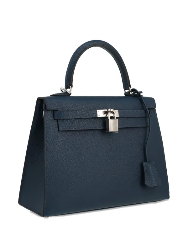 Hermès Pre-Owned Kelly 25 Handbag | Blue | FARFETCH