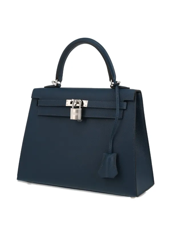 Hermès Pre-Owned Kelly 25 Handbag | Blue | FARFETCH