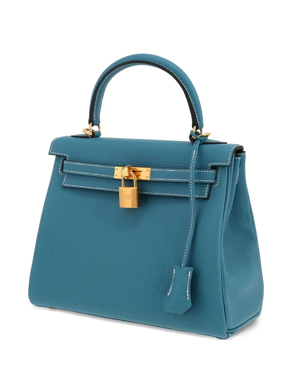Pre-owned Hermes 2023 Kelly 25 Two-way Handbag In Blue
