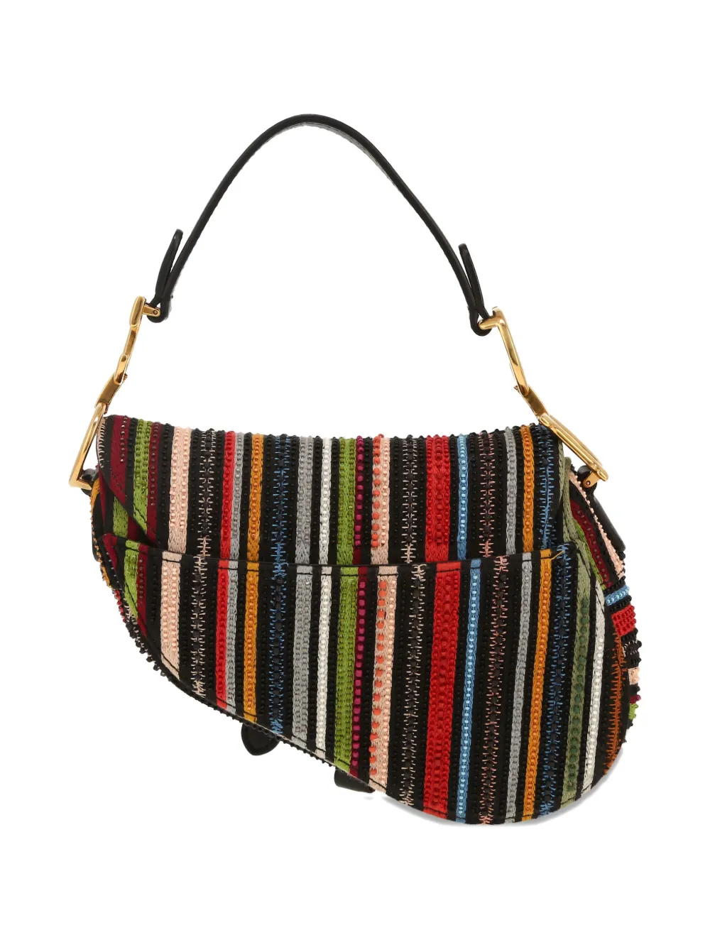 Pre-owned Dior Saddle Shoulder Bag In Black