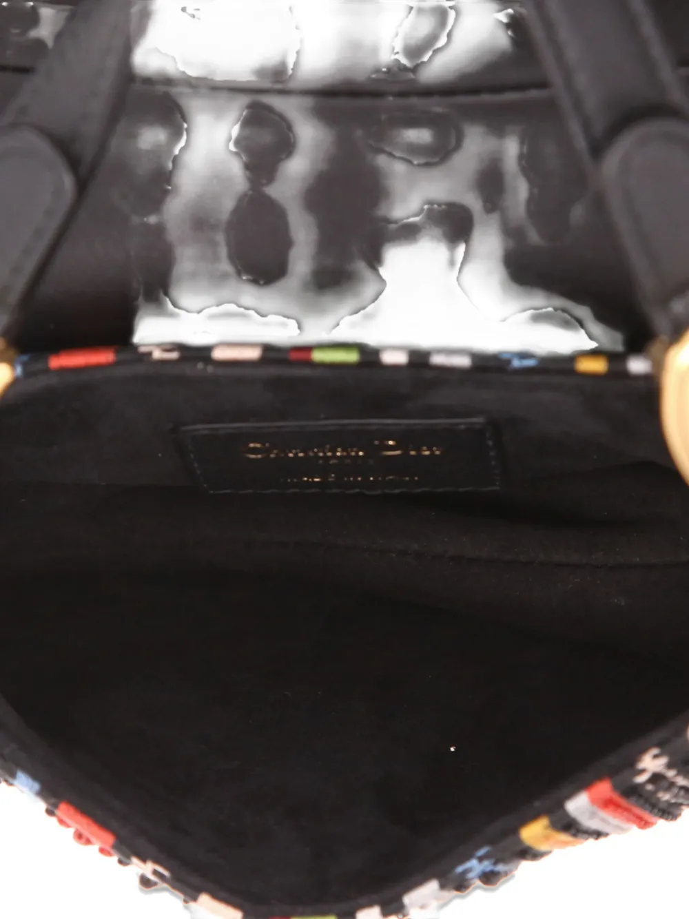 Pre-owned Dior Saddle Shoulder Bag In Black