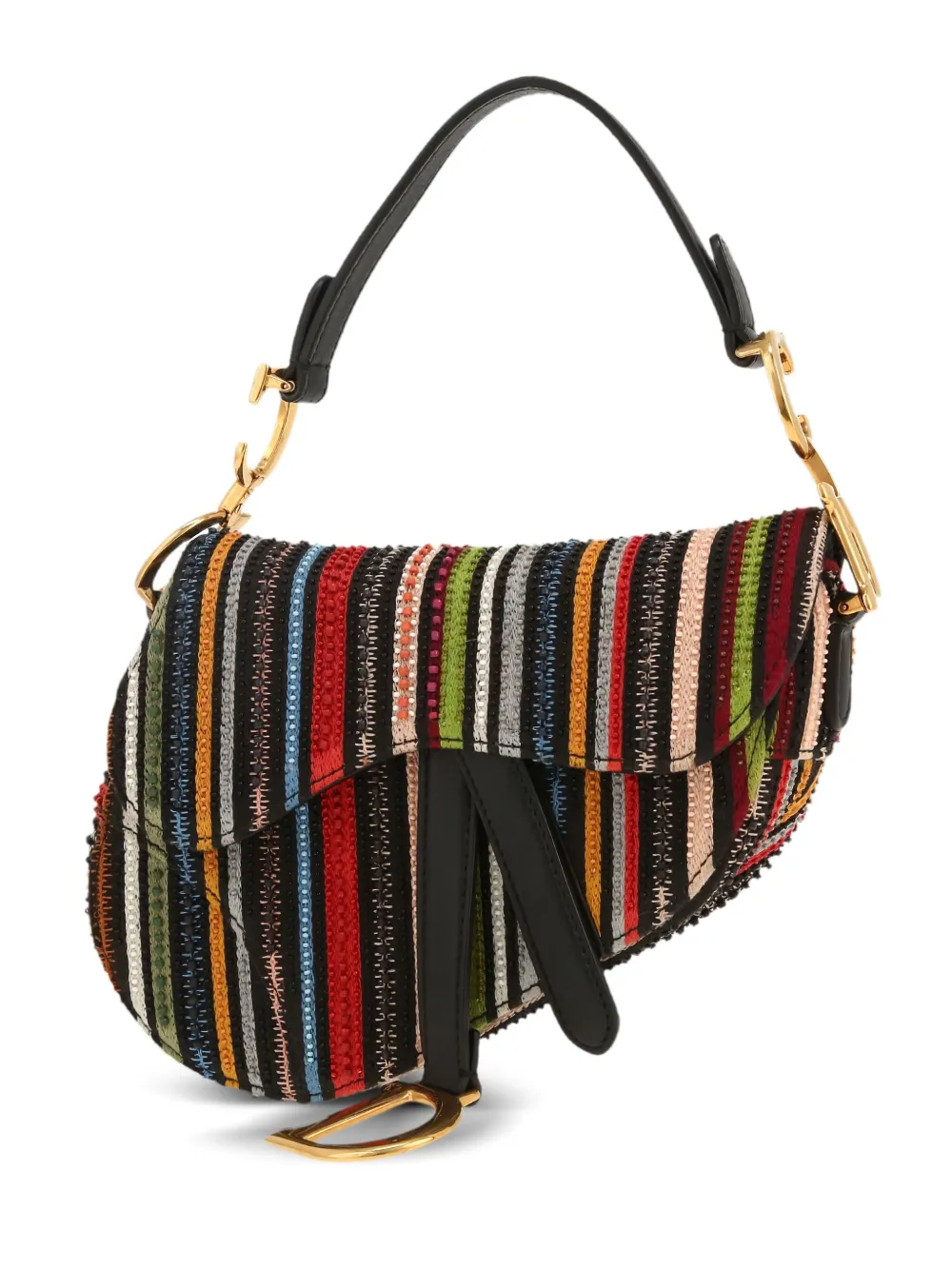 Christian Dior Pre-Owned サドル ショルダーバッグ - ブラック Christian Dior Pre-Owned サドル ショルダーバッグ - ブラック