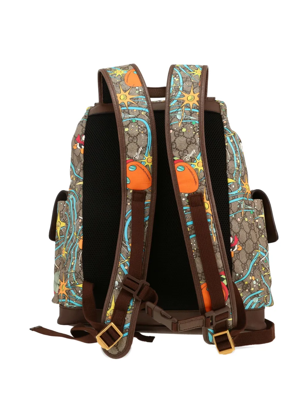 Pre-owned Gucci X Disney 2020 Gg Supreme Donald Duck Backpack In Neutrals