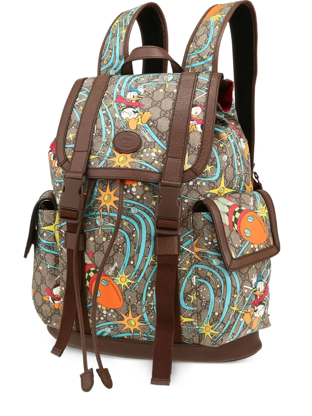 Gucci Pre-Owned x Disney 2020 GGパターン ドナルドダック バックパック - ブラウン Gucci Pre-Owned x Disney 2020 GGパターン ドナルドダック バックパック - ブラウン