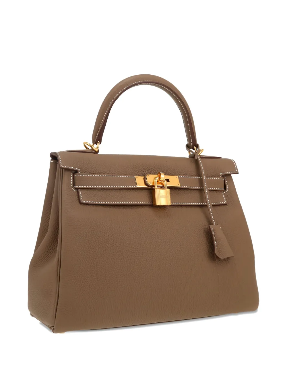 Pre-owned Hermes kelly 28 Handbag In Brown