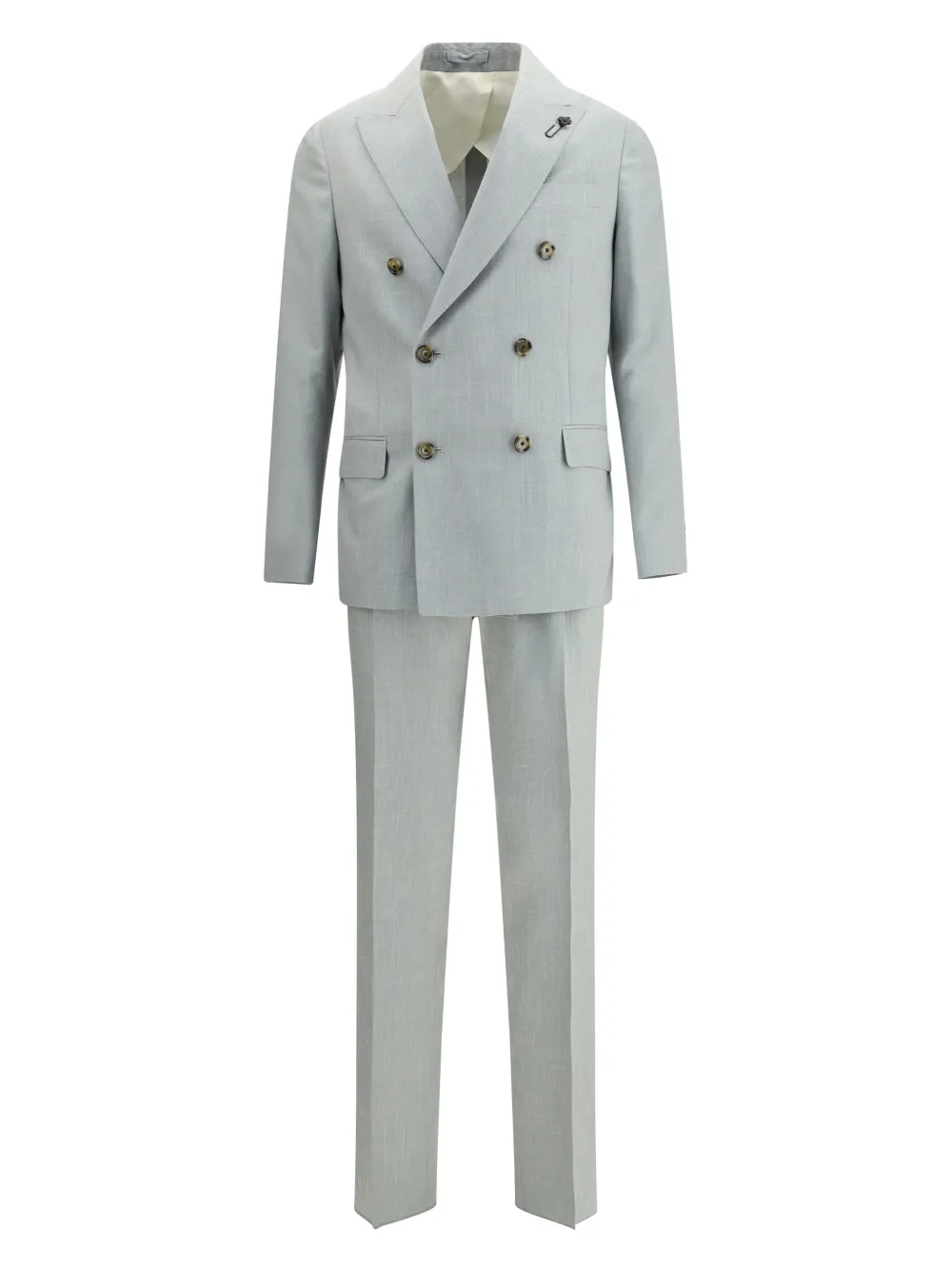 Lardini Double-breasted Suit In Gray