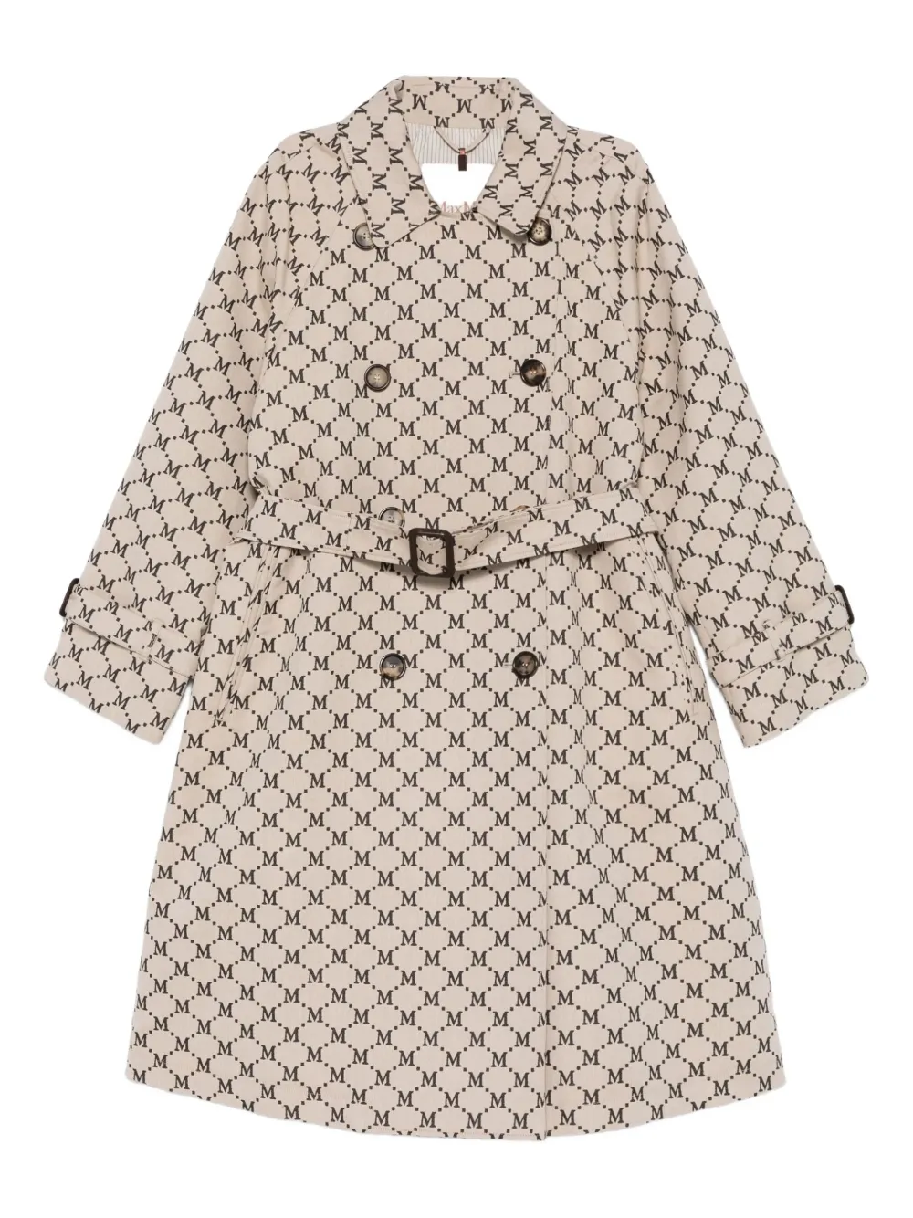 Max Mara Monogram Double-breasted Trench Coat