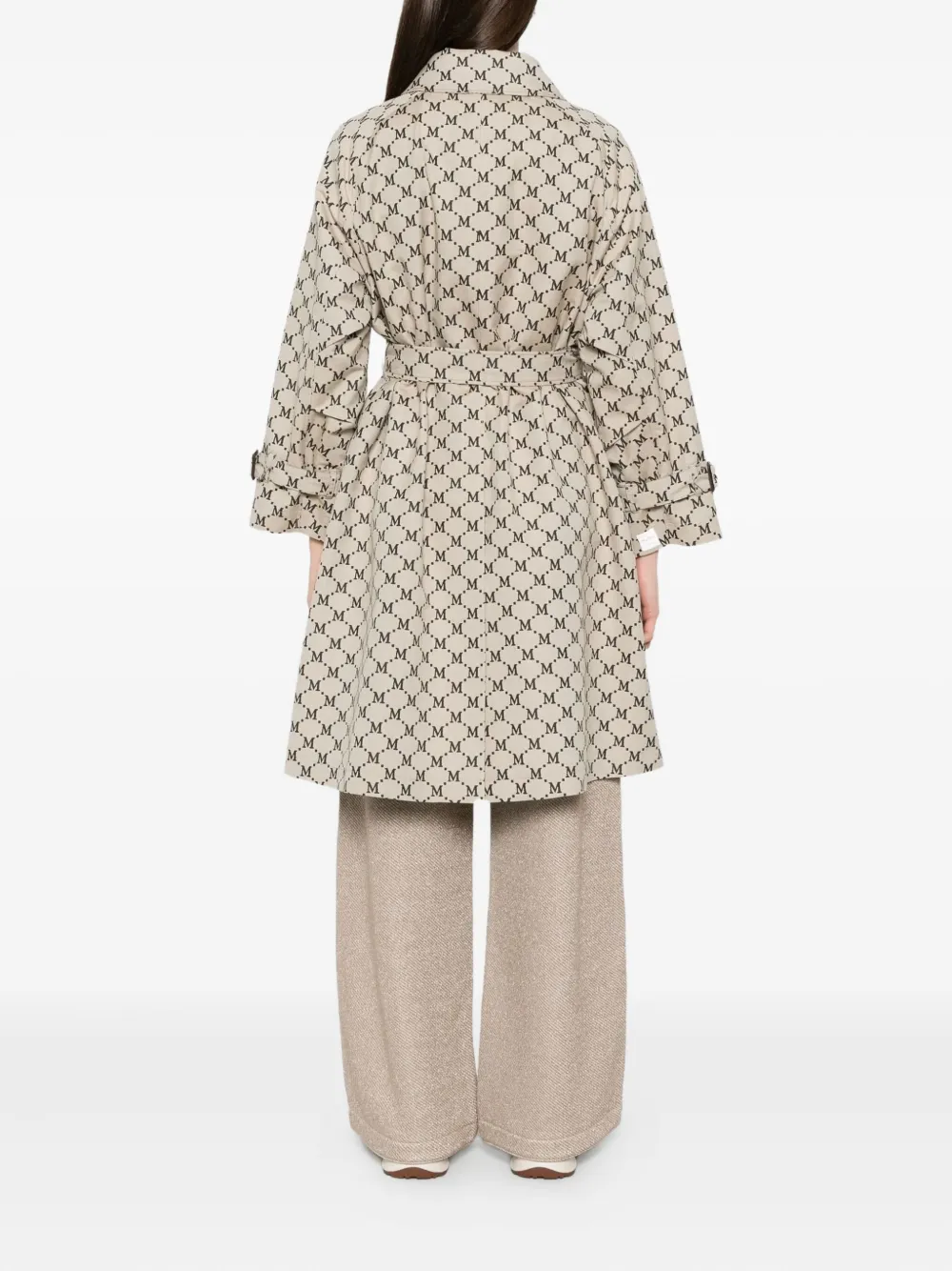 Max Mara monogram double-breasted trench coat Beige