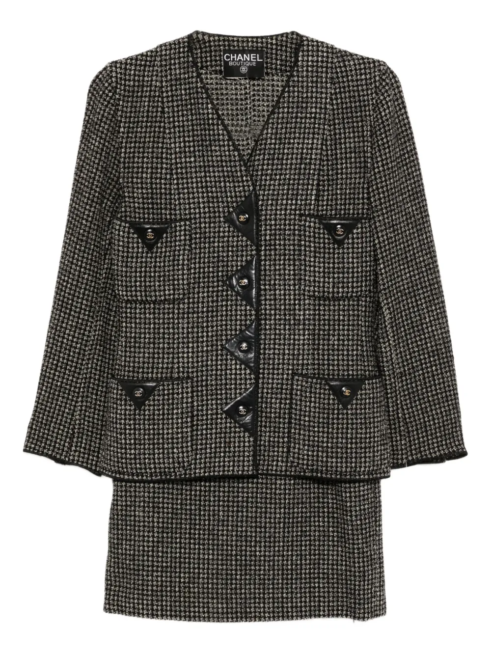 CHANEL Pre-Owned 1990-2000s tweed suit | Grey | Image 1
