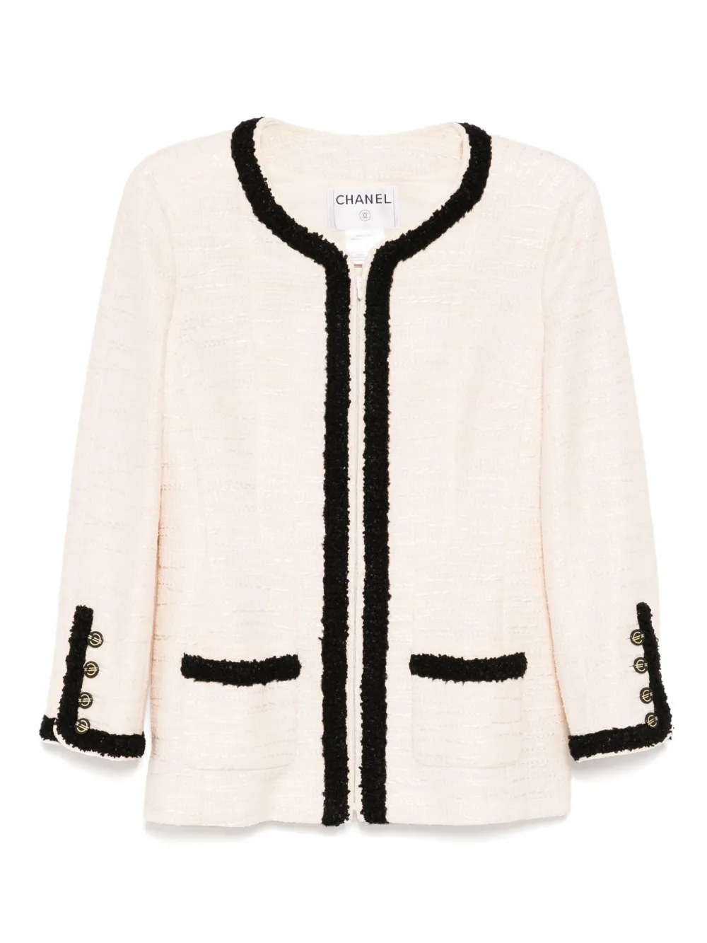 CHANEL Pre-Owned chamarra sin cuello 2002 | neutro | Image 1