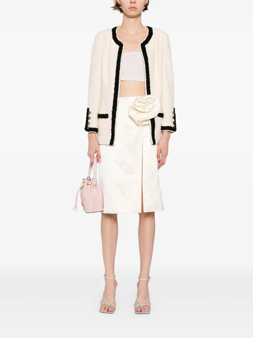 CHANEL Pre-Owned chamarra sin cuello 2002 | Image 2