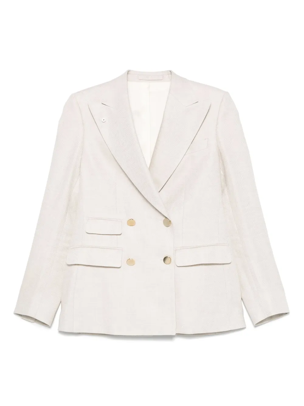 LUIGI BIANCHI MANTOVA herringbone blazer | Neutrals | Image 1