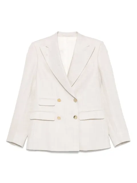 LUIGI BIANCHI MANTOVA blazer con motivo pied de poule