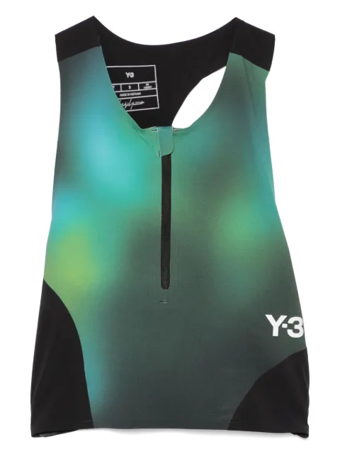 Y-3 abstract-print performance top