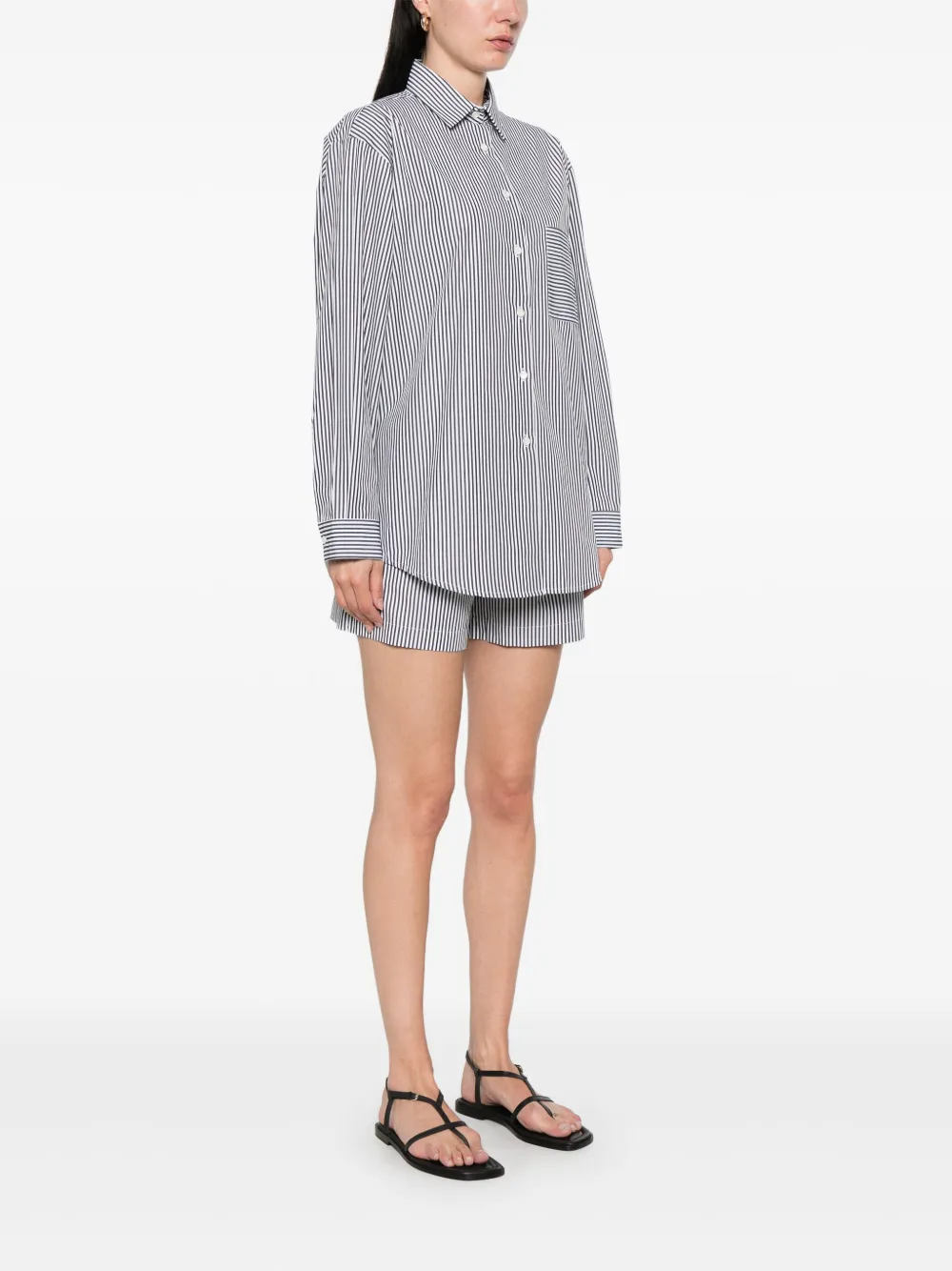 Lido Striped Shirt In Black
