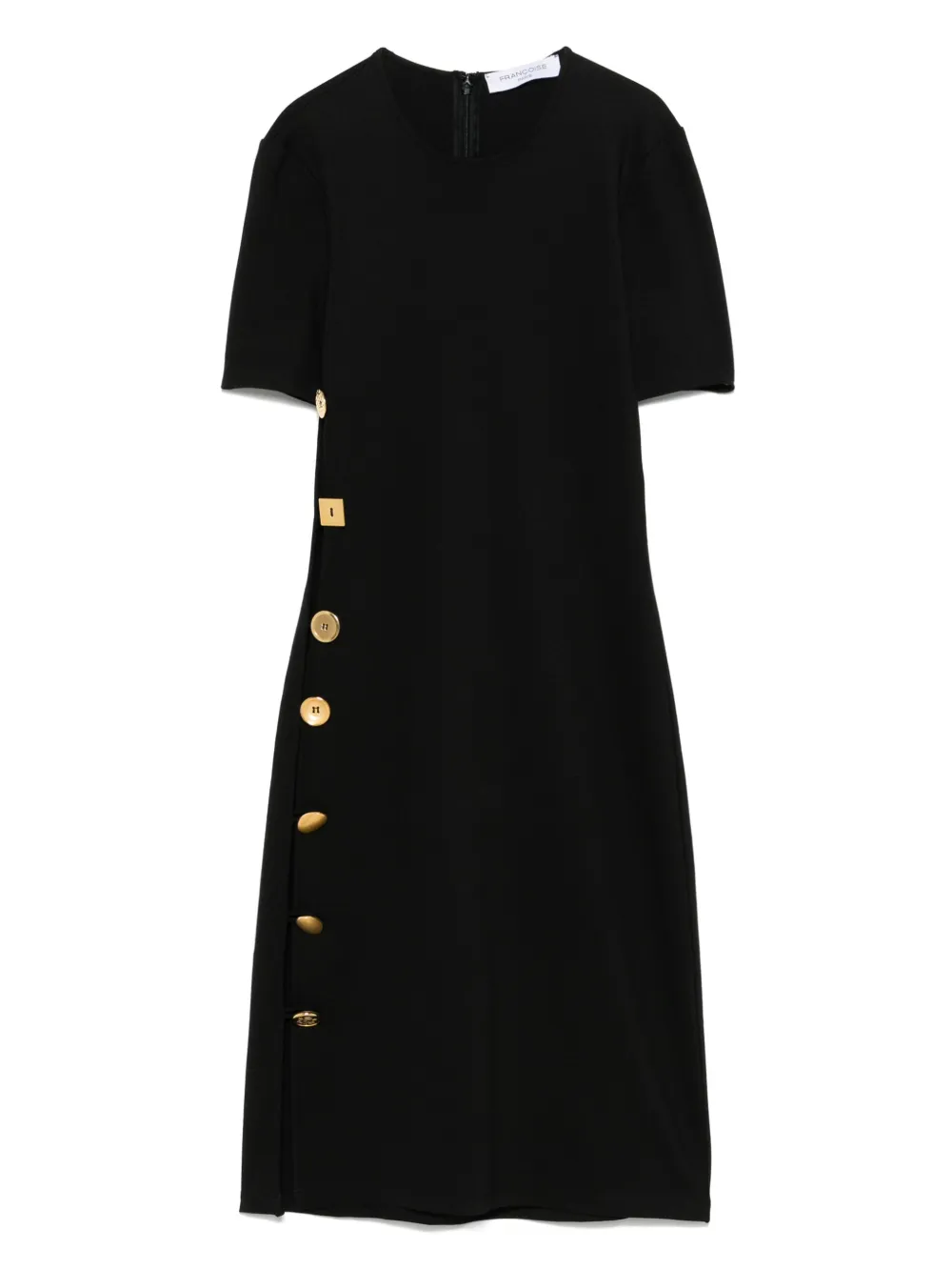 Françoise decorative-button midi dress | Black | Image 1