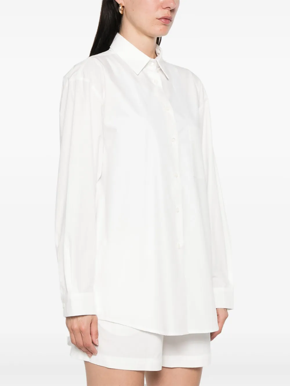 Lido Poplin Shirt In White