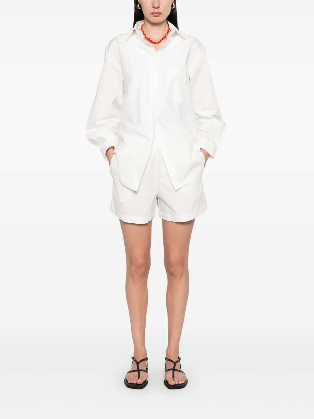 LIDO Popeline blouse - Wit