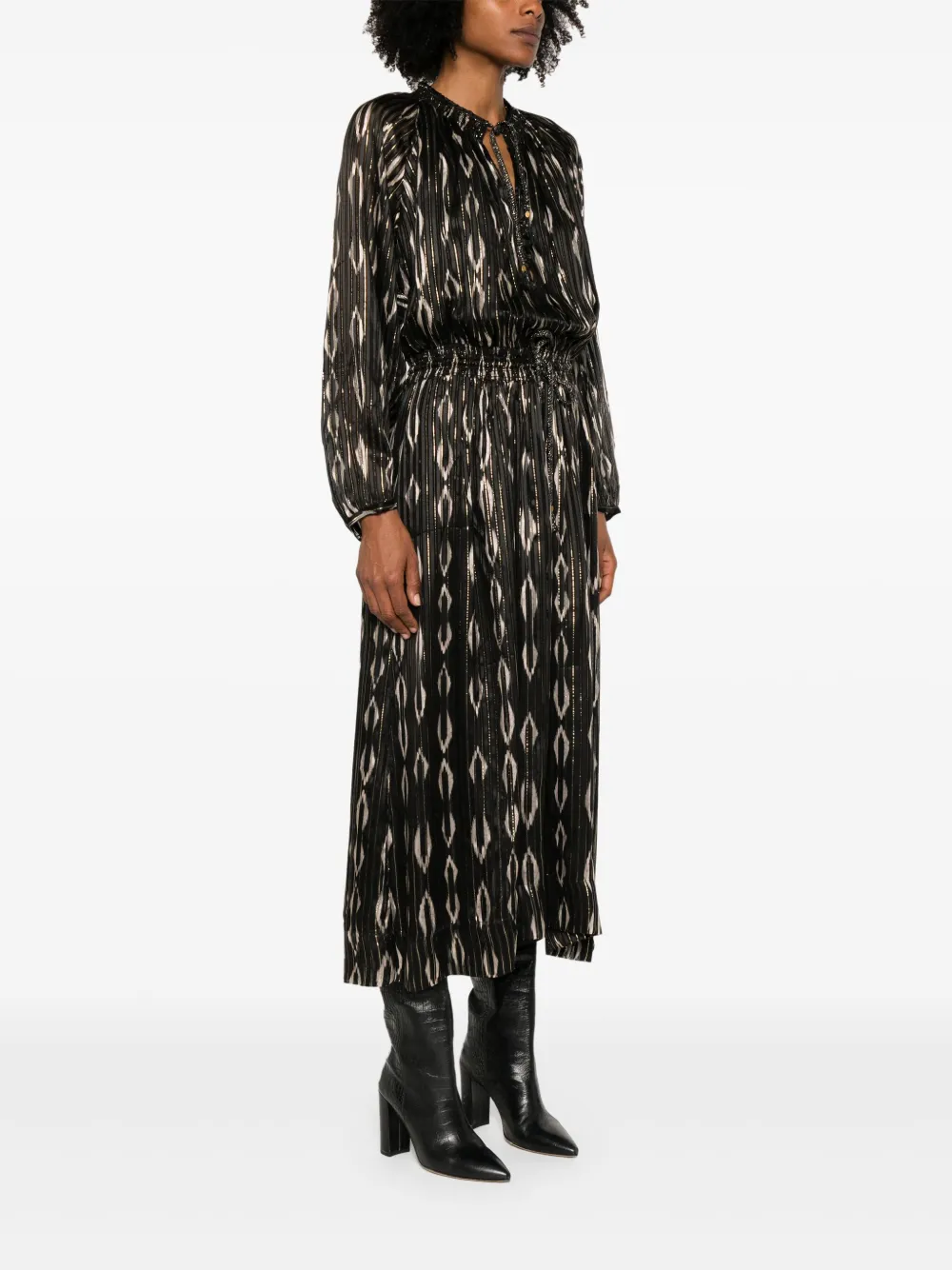 ISABEL MARANT Sana midi-jurk Zwart