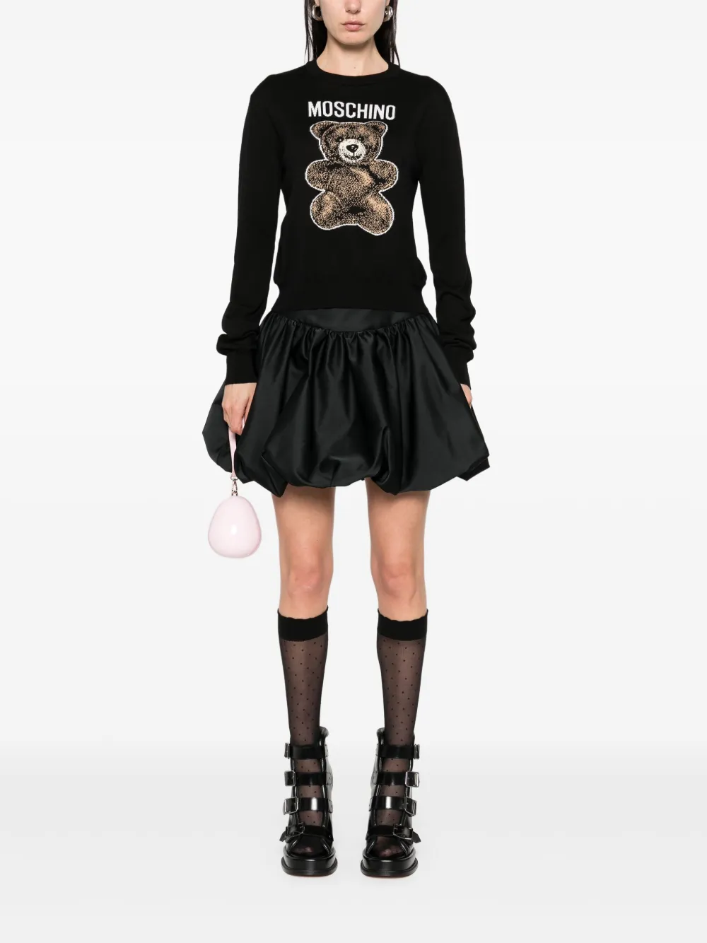 Moschino T-shirt met teddybeerprint Zwart